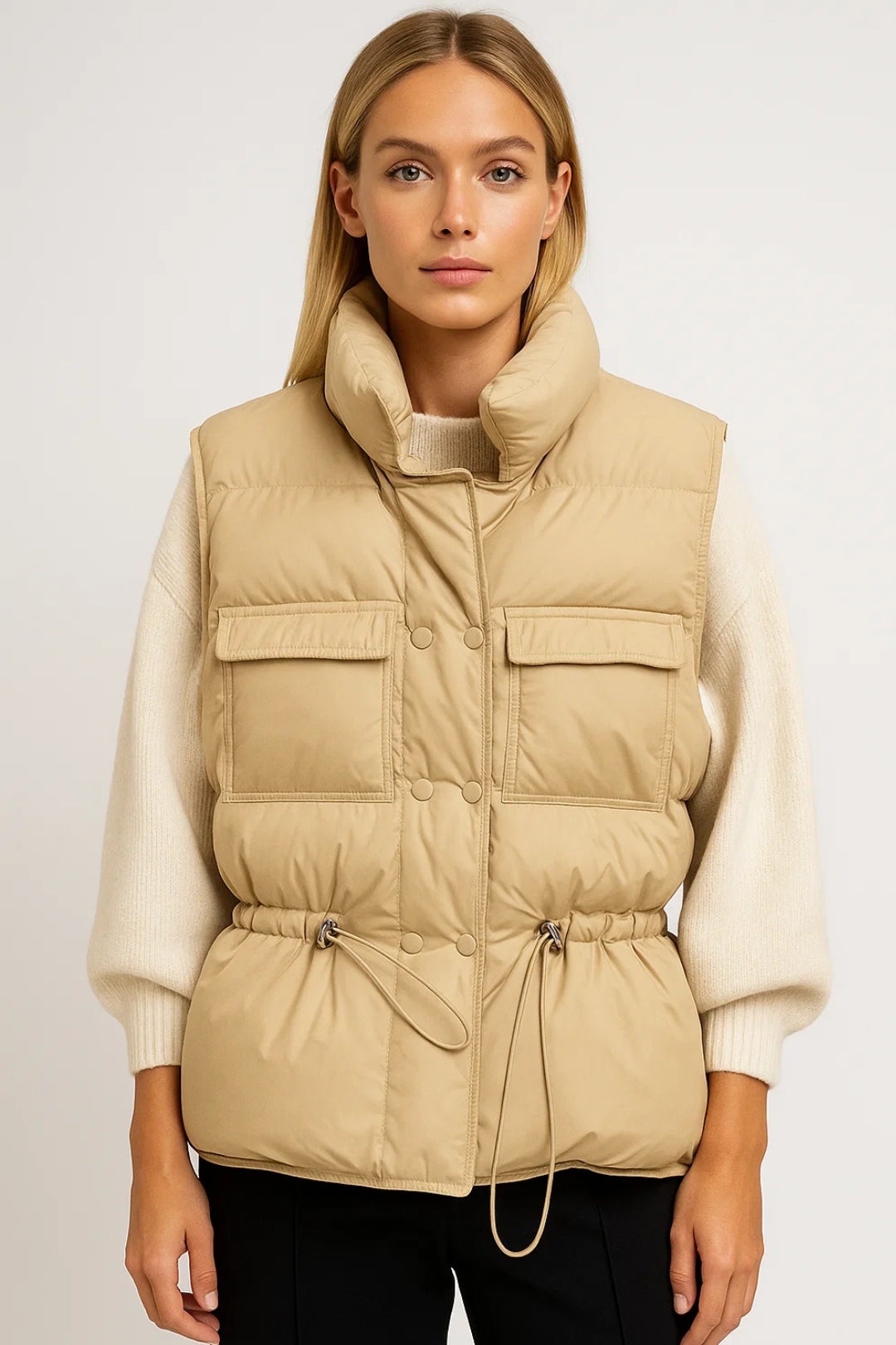 Bodywarmer Dames | Met Trekkoord en Zakken | Gewatteerd en Functioneel