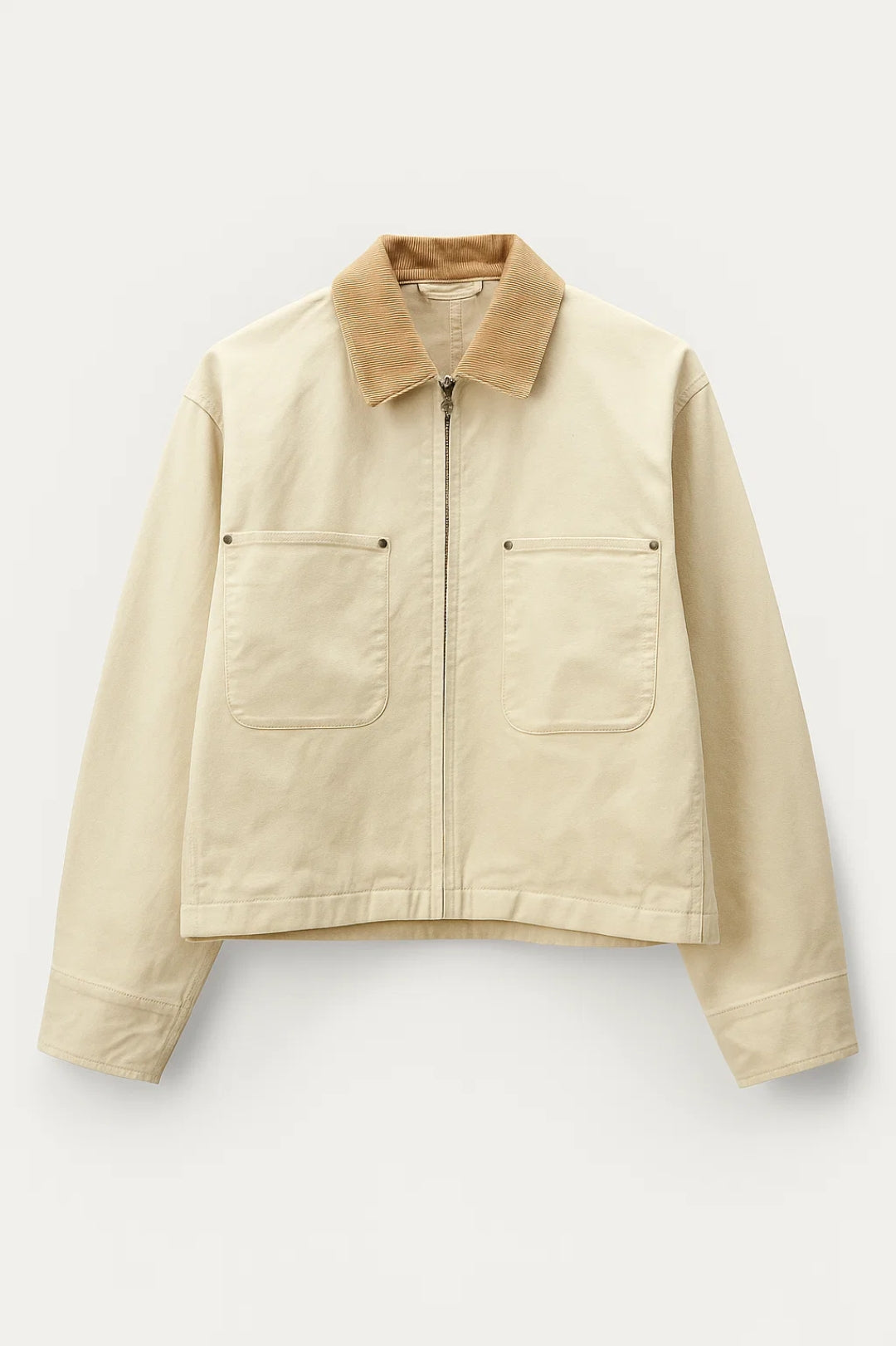 Cropped Damesjasje | Minimalistisch Ontwerp met Ritssluiting | Eigentijds en Veelzijdig