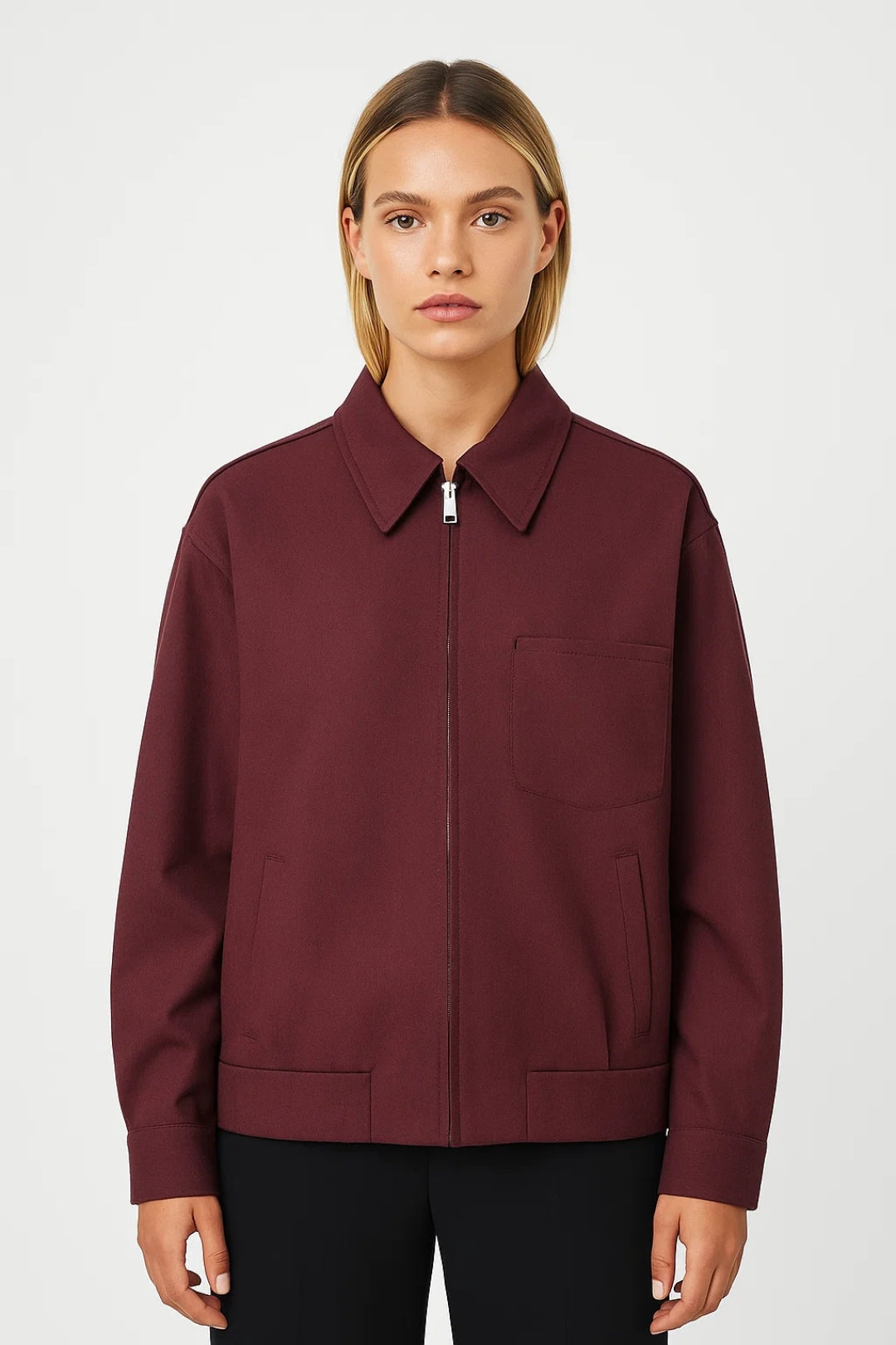 Dames Jack met Rits | Recht Model | Minimalistische Tussenjas