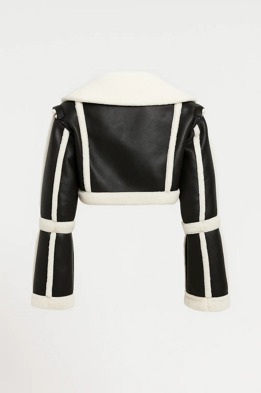 Damesjas | Cropped Jas met Contrastvoering en Gespsluiting | Gedurfd en Warm