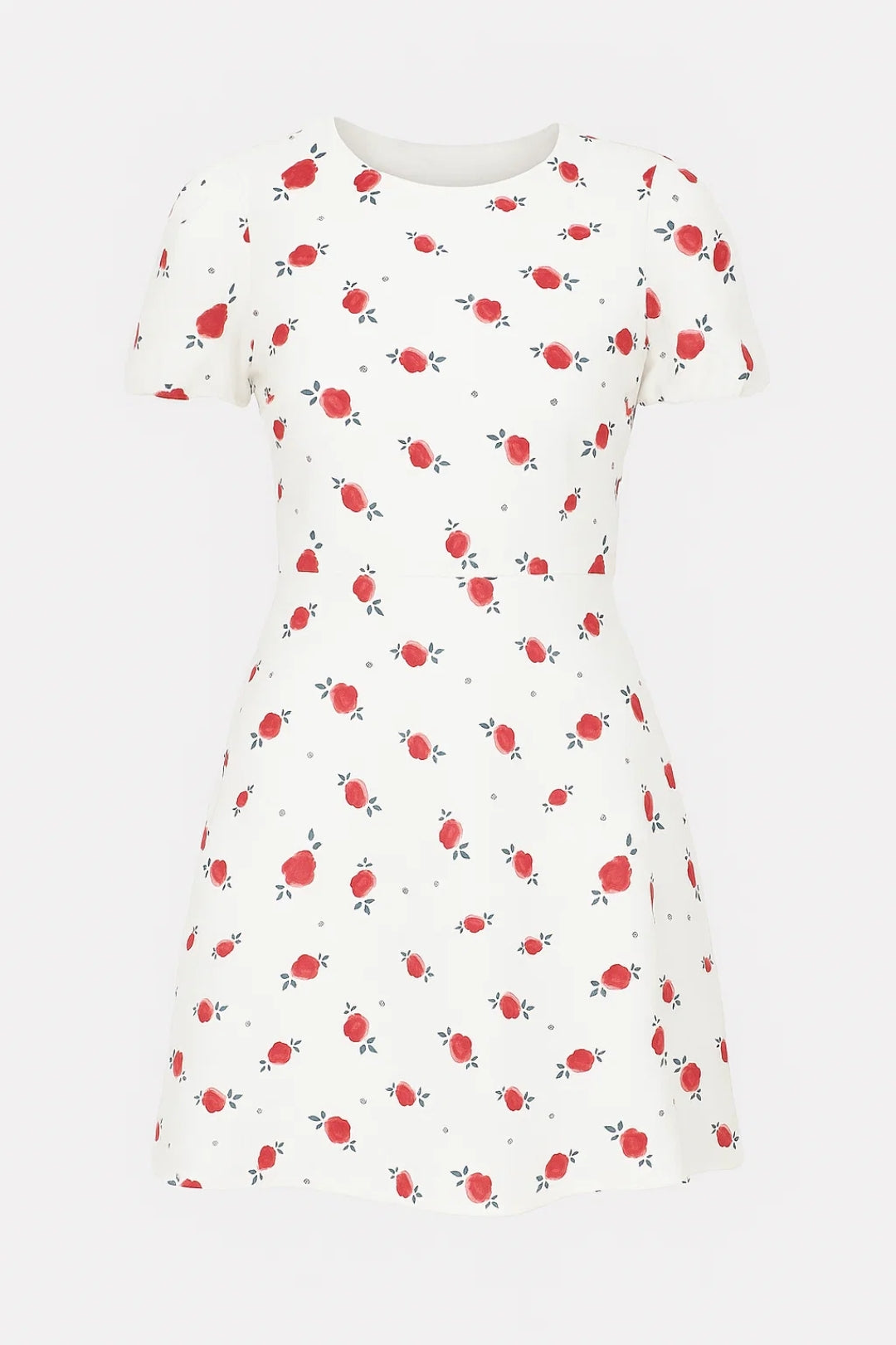 Damesjurk | Korte Fit & Flare met Gebloemd Motief | Vrouwelijk en Licht voor Warme Dagen