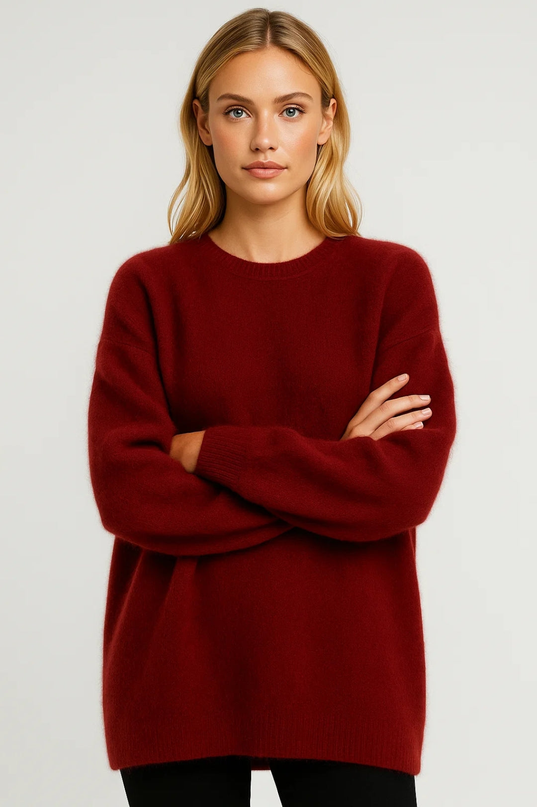 Damestrui | Losvallende Trui met Ronde Hals | Elegant en Comfortabel