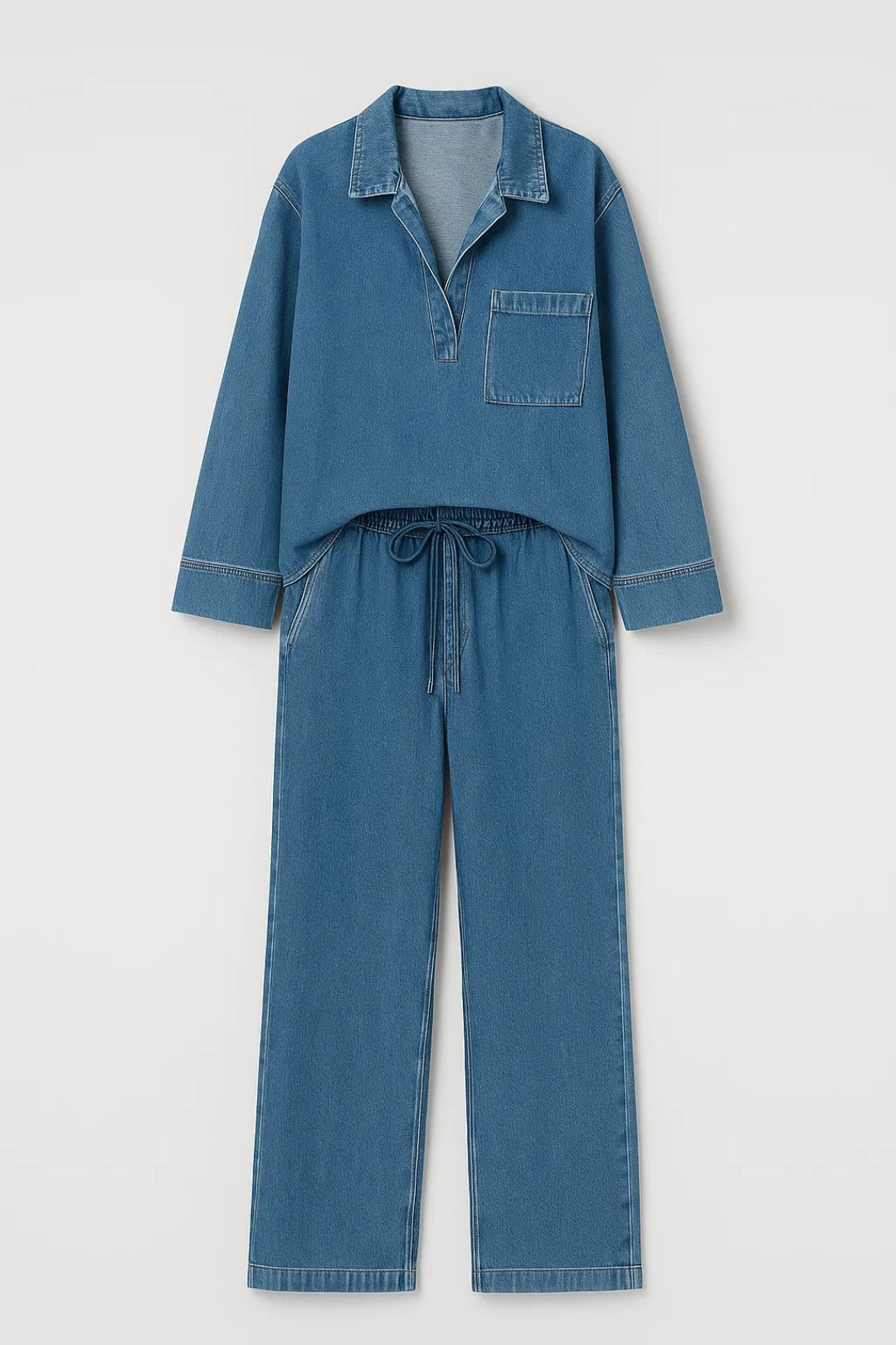 Denim Set | Relaxed Fit met Trekkoord | Comfortabele Urban Look