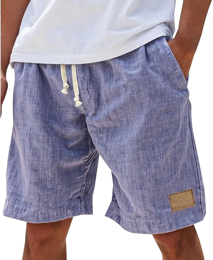 Finn - Stoere Linnen Korte Broek Heren met Koordsluiting en Zijzakken