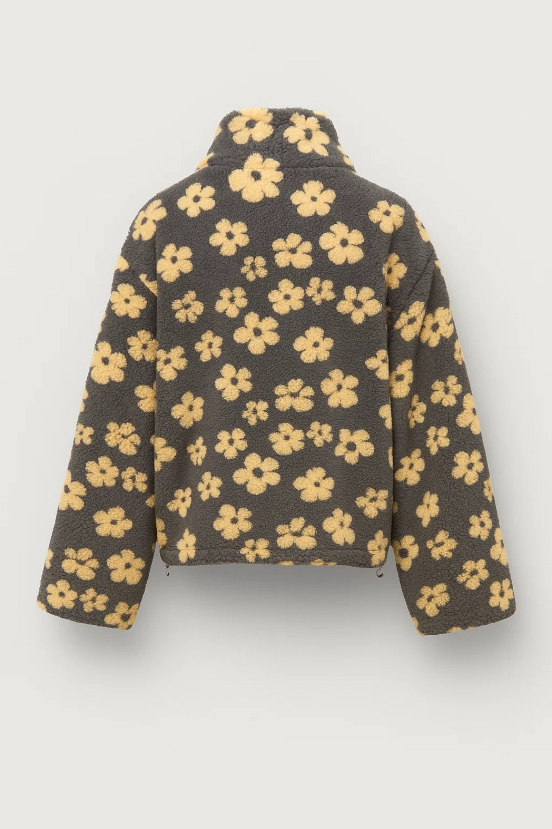 Fleece Trui voor Dames | Bloemenprint met Ritskraag | Warme Casual Look