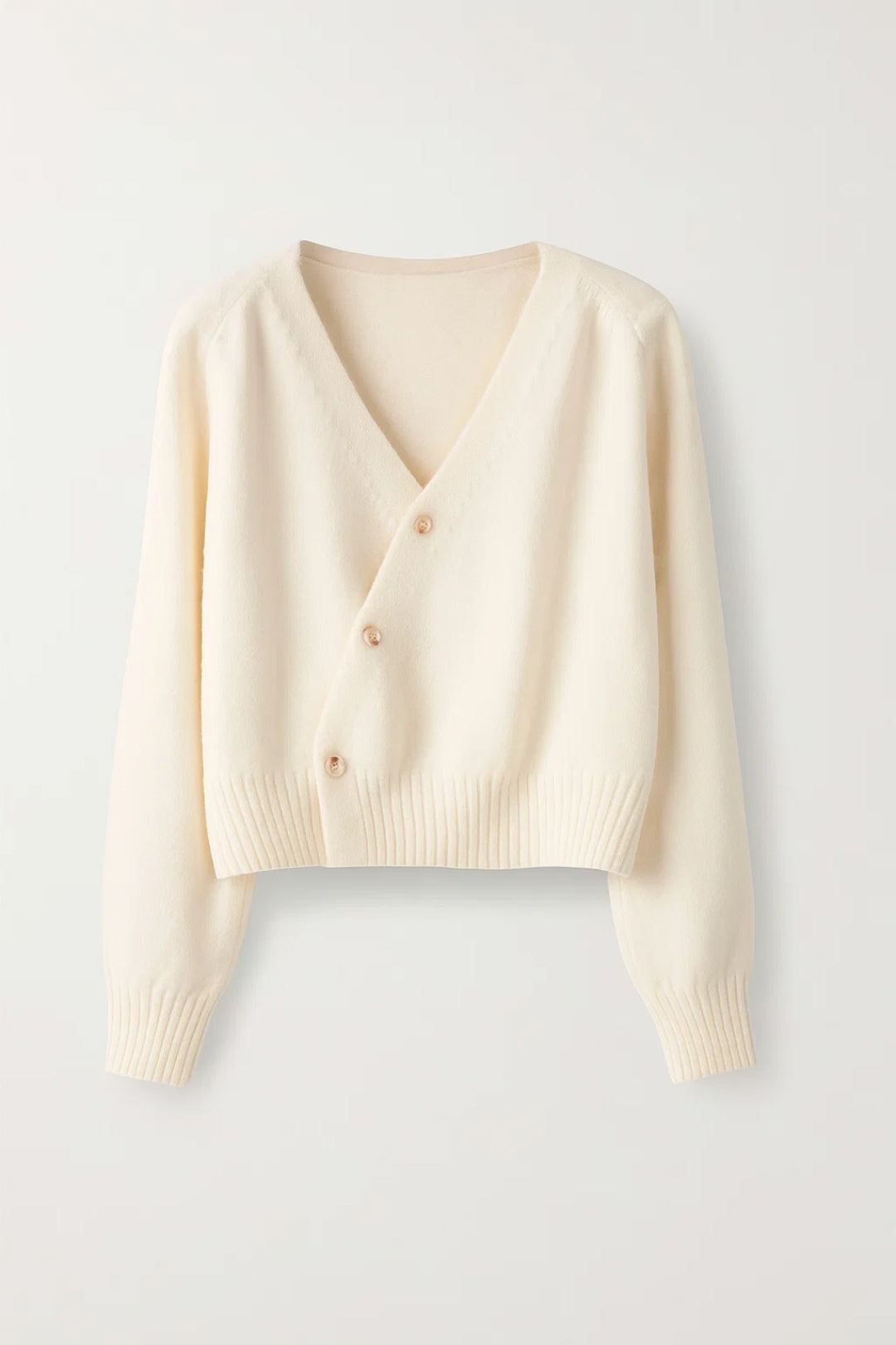 Gebreid Vest | Asymmetrische Knoopsluiting met V-Hals | Comfortabel en Uniek