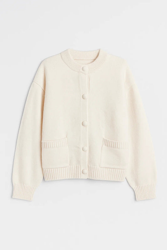 Gebreid Vest | Minimalistisch Ontwerp met Opgestikte Zakken | Comfortabel en Tijdloos