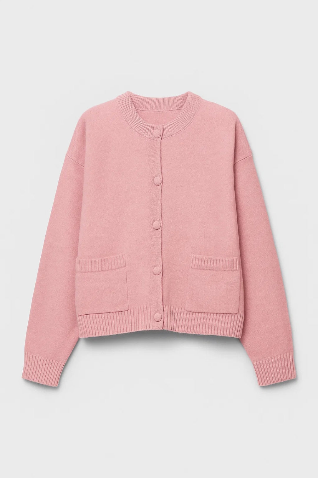 Gebreid Vest | Minimalistisch Ontwerp met Opgestikte Zakken | Comfortabel en Tijdloos
