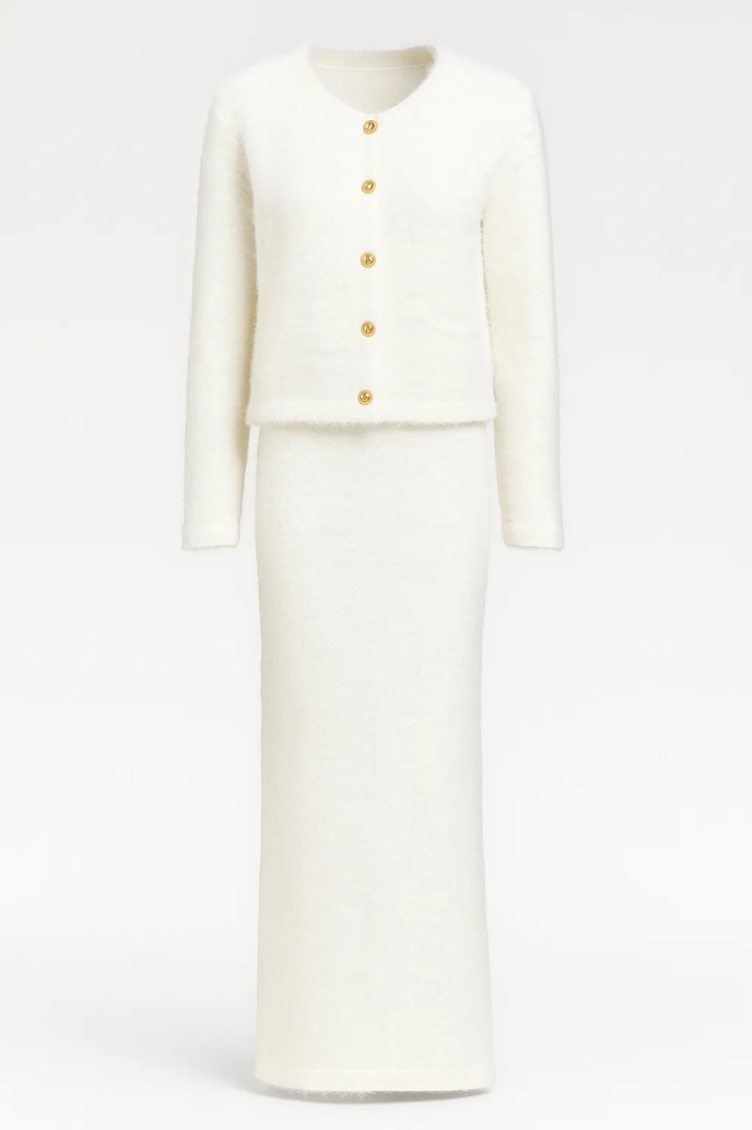 Gebreide Dames Set | Tweedelige Combi met Rok en Vest | Elegant en Comfortabel