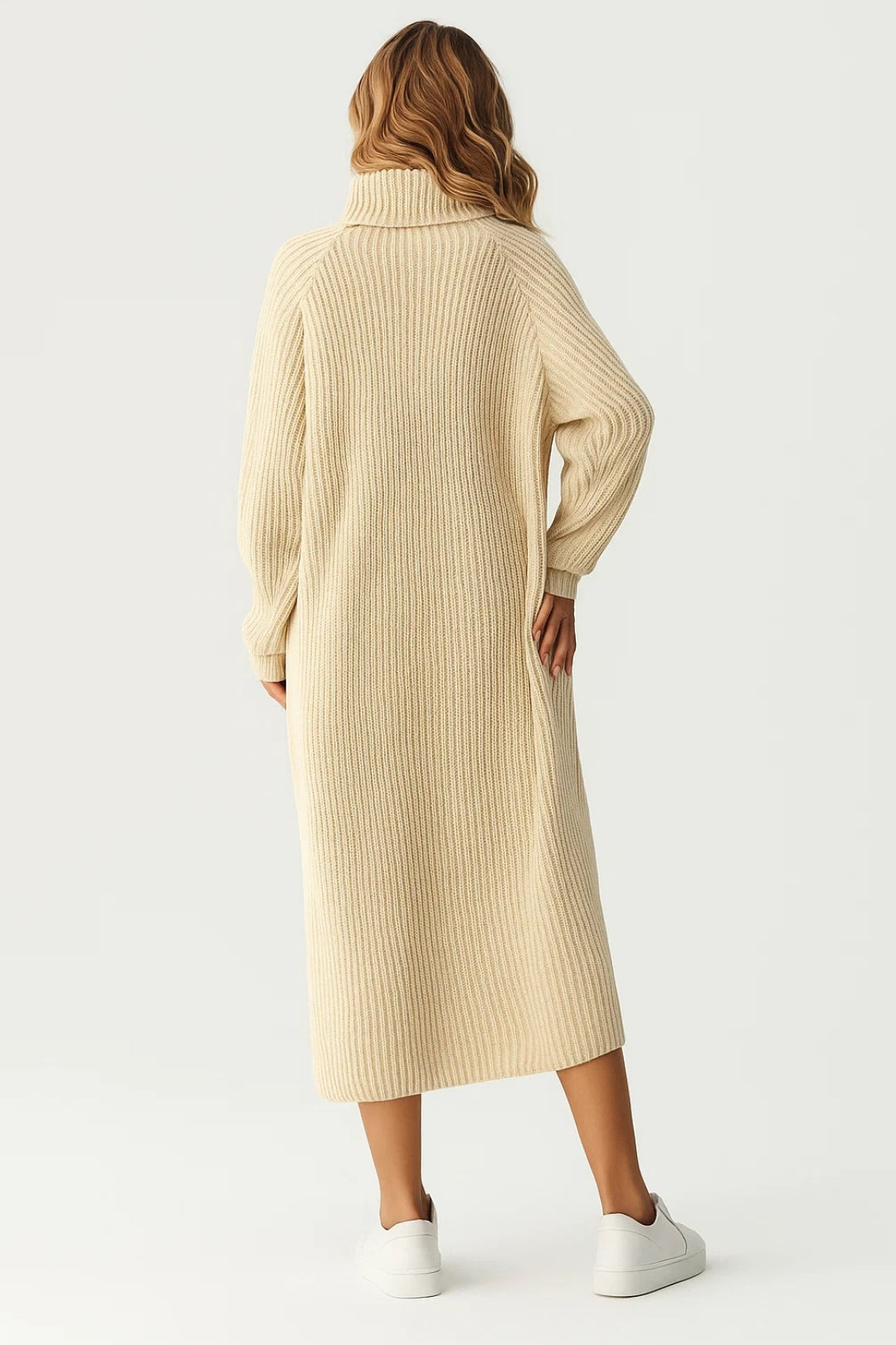 Gebreide Jurk Dames | Coltrui en Lange Mouwen | Comfortabel en Tijdloos
