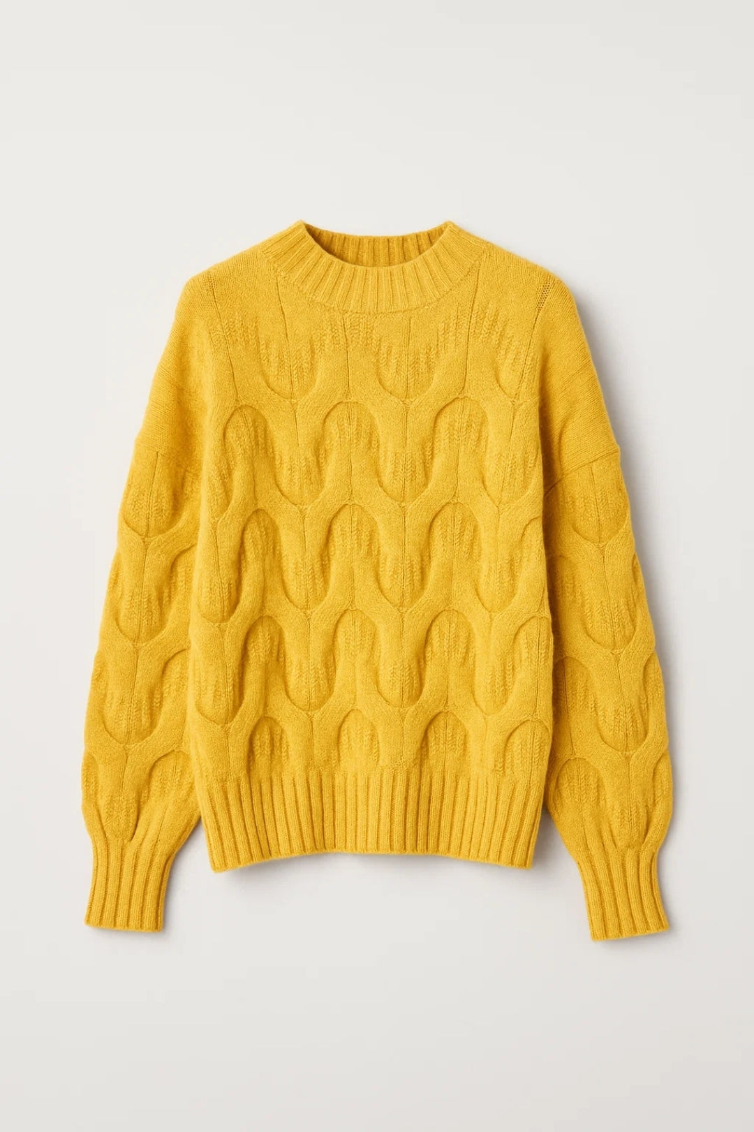 Gebreide Trui | 3D Structuur met Ronde Hals | Trendy en Textuurrijk