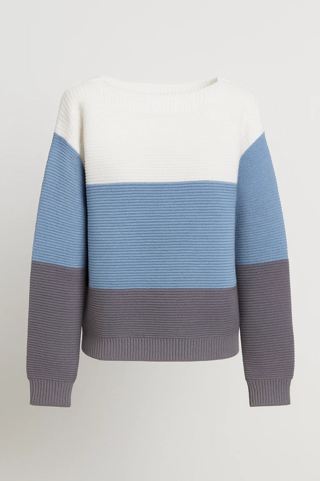 Gebreide Trui | Kleurvlakken met Ronde Hals | Comfortabel en Casual