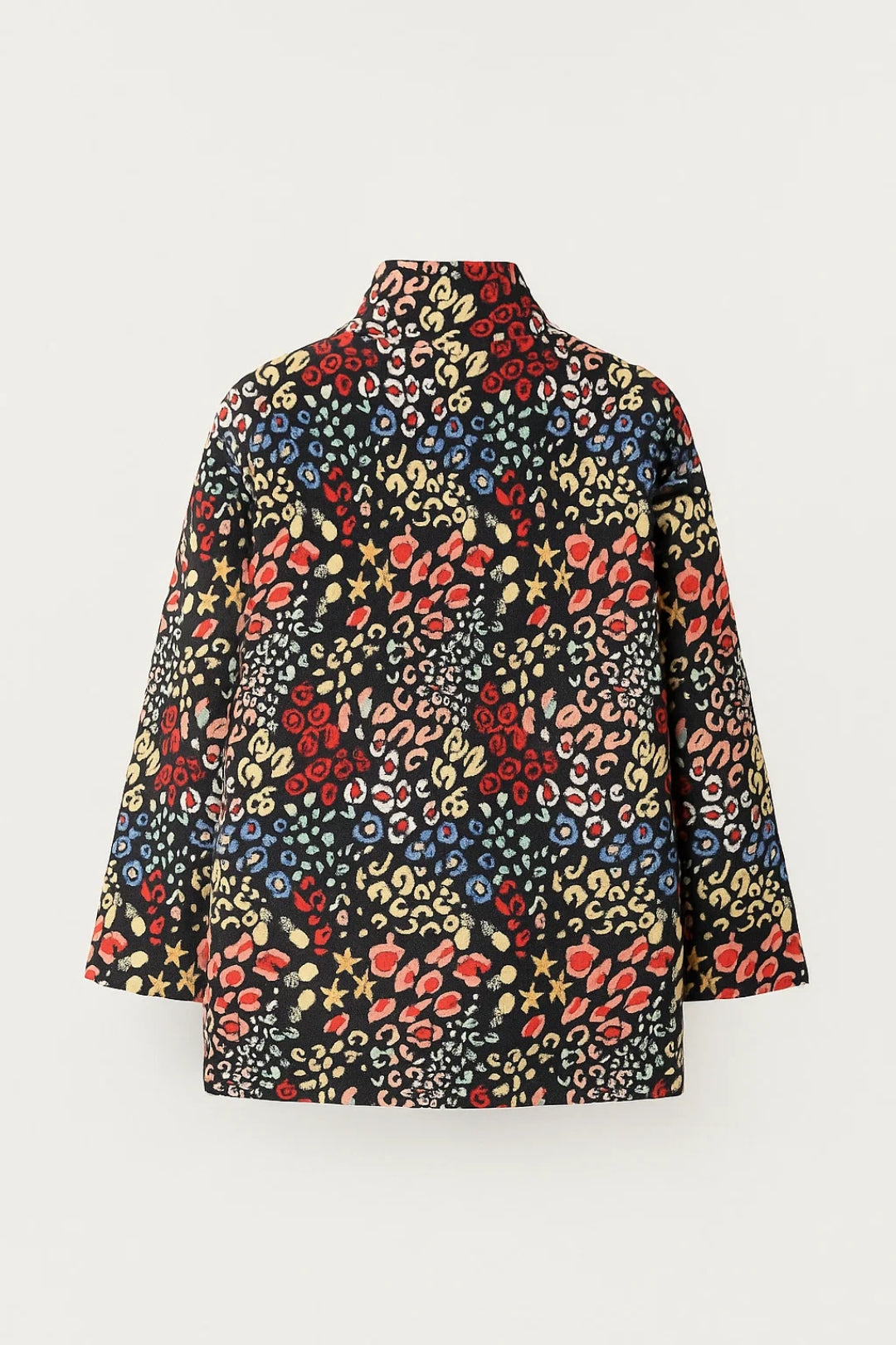 Gewatteerde Jas | All-Over Print met Rechte Snit | Artistiek en Comfortabel