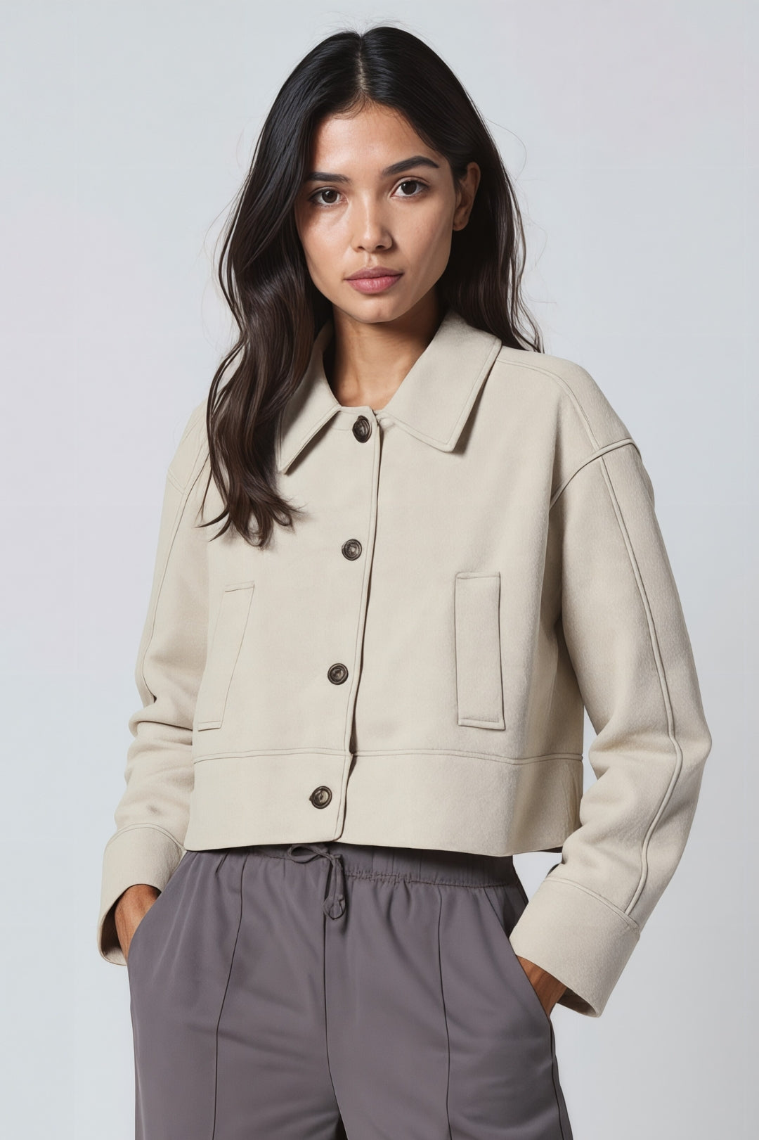 Korte Jas | Zacht en Warm | Tijdloze Look in Zwart of Beige