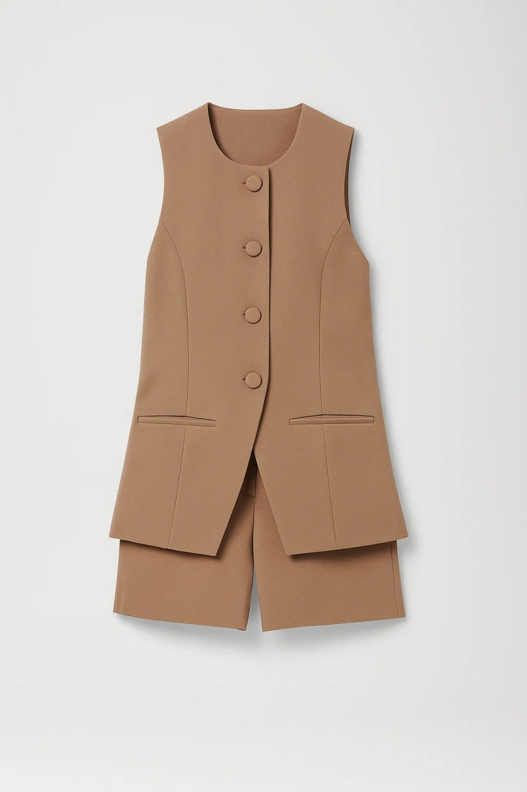 Gilet Dames | Mouwloos Design met Knoopsluiting | Modern en Gestructureerd