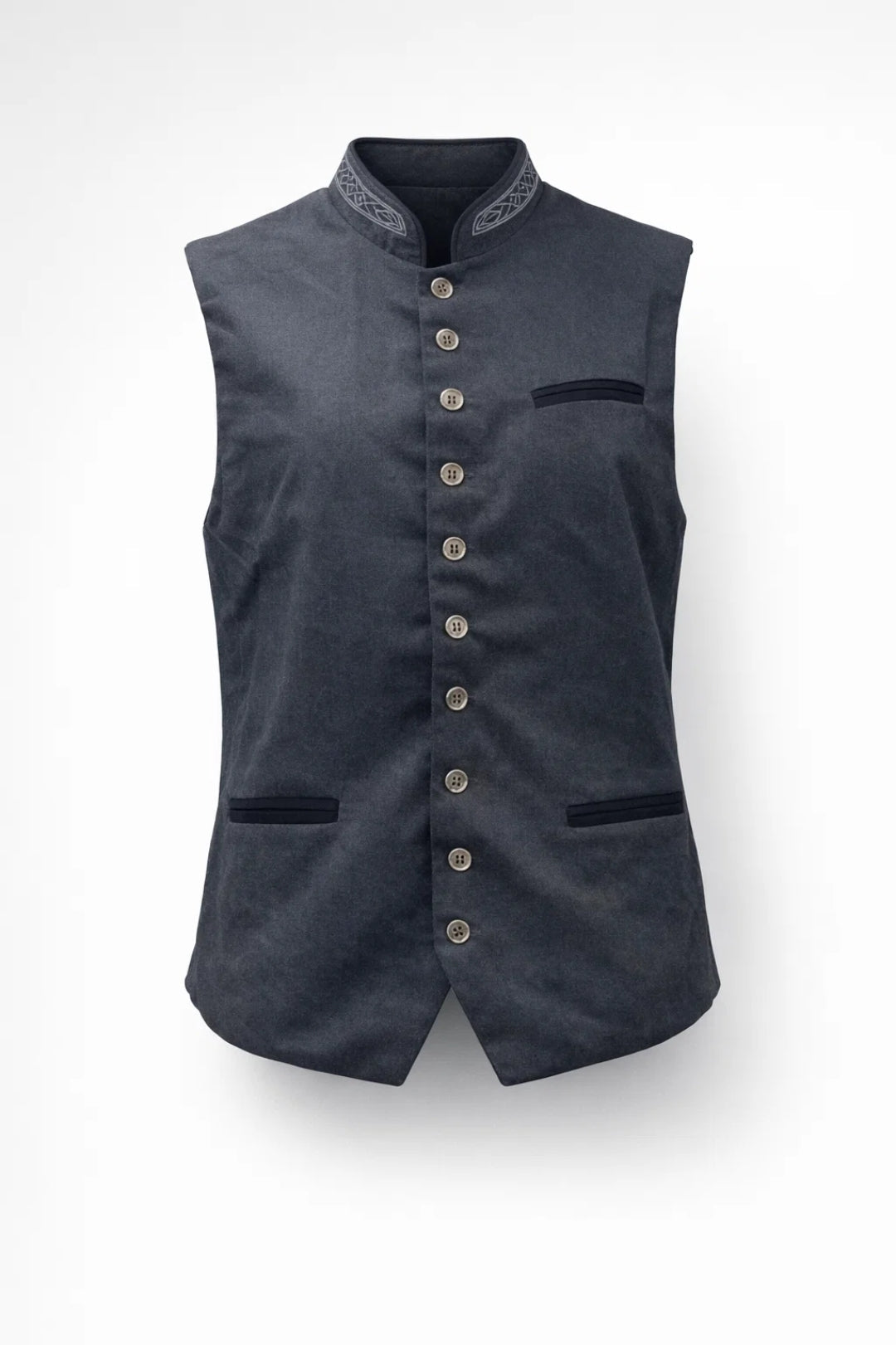 Gilet Heren - Formeel Pak Gilet met Staande Kraag en Knoopsluiting | Elegant