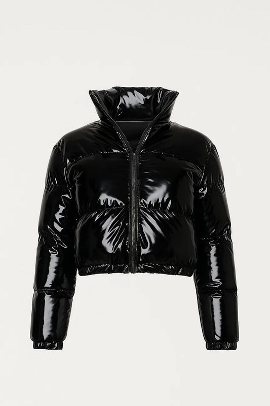 Glanzend Pufferjack | Kort Model met Rits | Lichtgewicht en Ademend