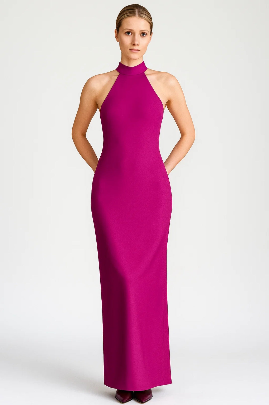 Halterjurk Lang | Elegante Snit met Zijsplit | Lichtgewicht en Ademend