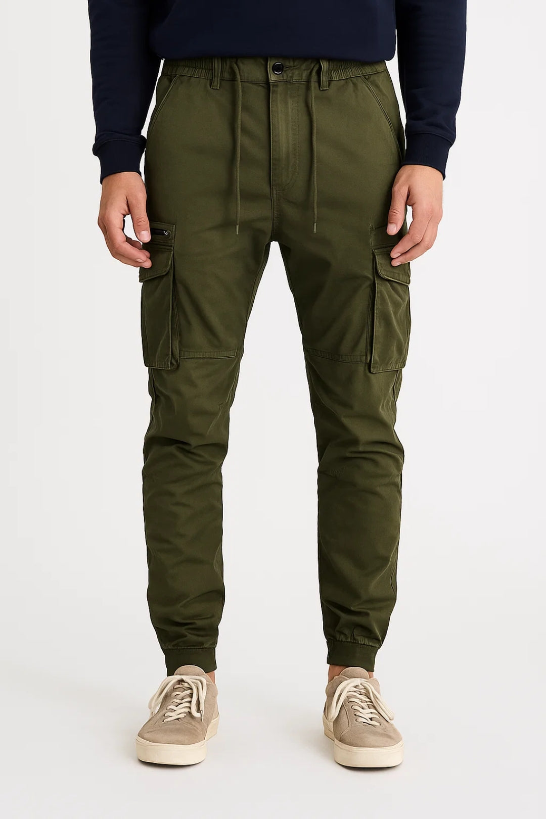 Cargobroek Heren - Slim Fit met Elastische Boorden | Casual