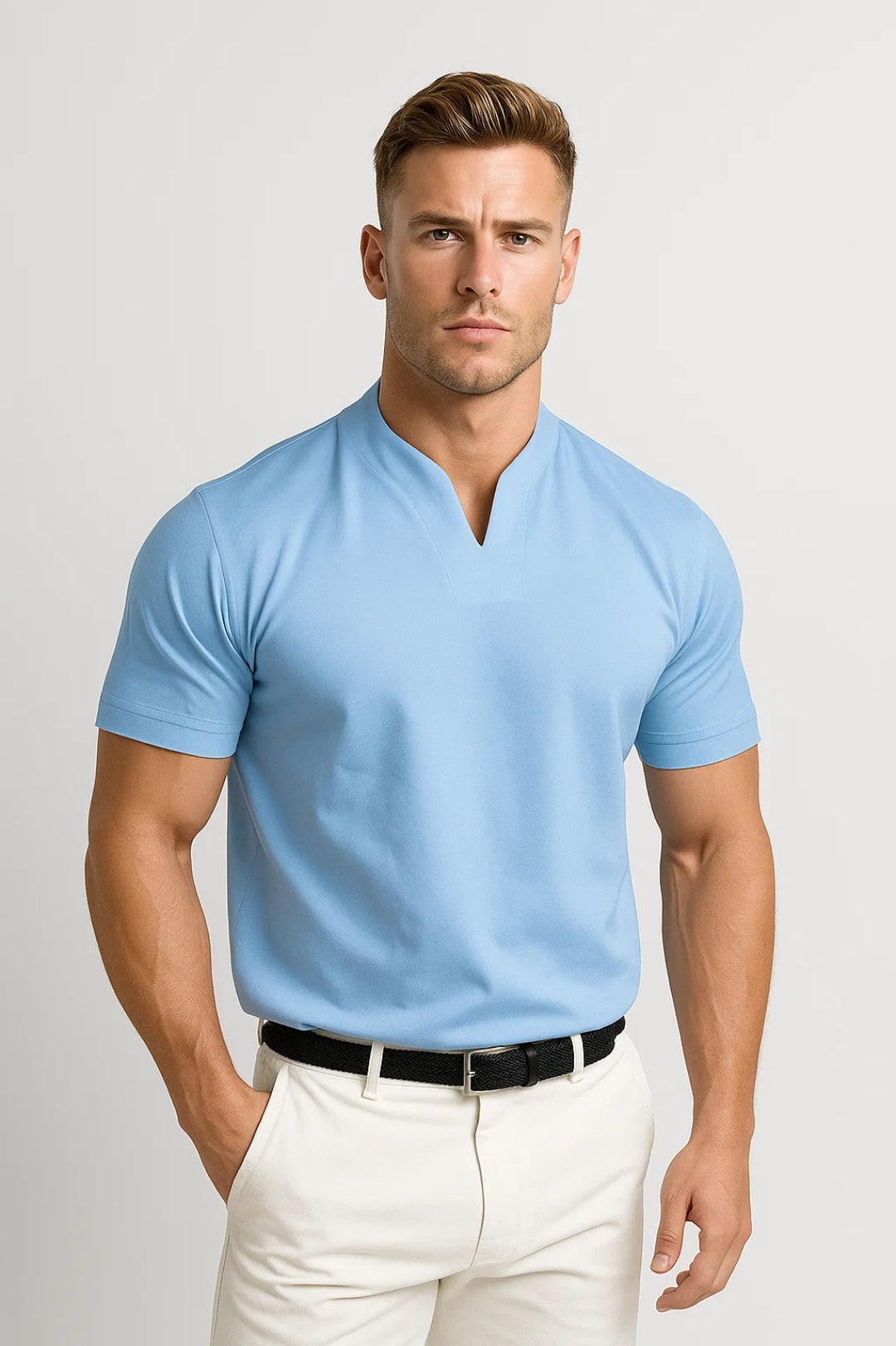 Shirt Heren | Korte Mouwen | Splitkraag | All-Season | Comfortabele pasvorm | Geschikt voor dagelijks gebruik