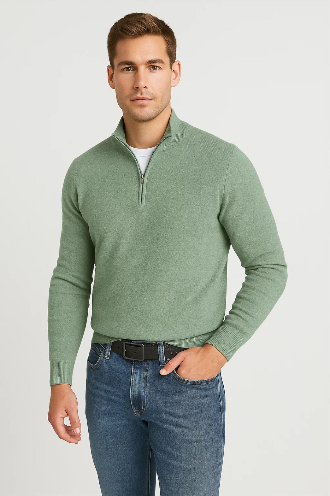 Trui Heren | Half Zip | Zachte Afwerking | Winter | Comfortabele pasvorm | Ideaal voor koude dagen