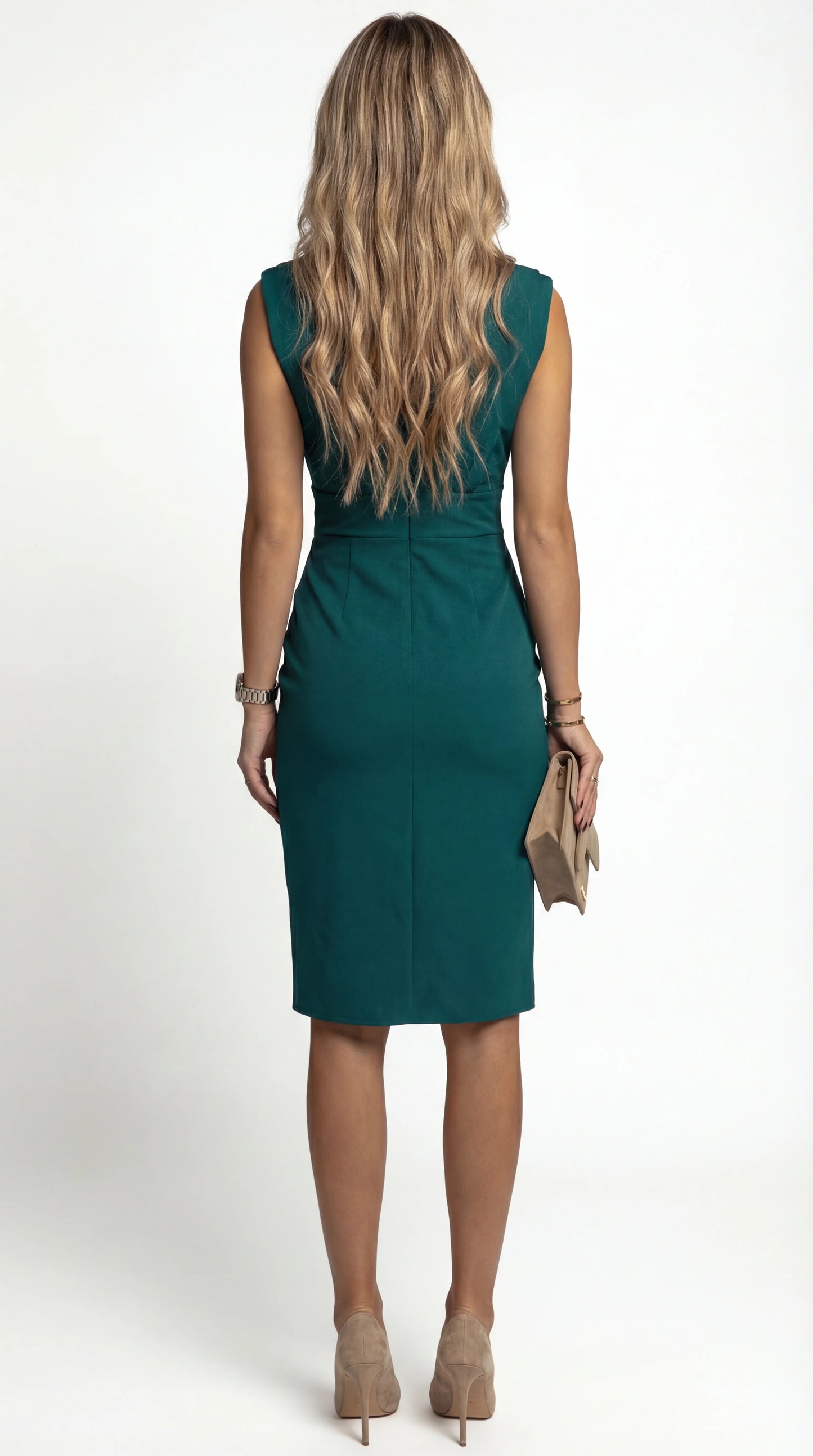 Julia - Elegante Herfst Bruiloft Gast Jurk Dames met V-hals en Split