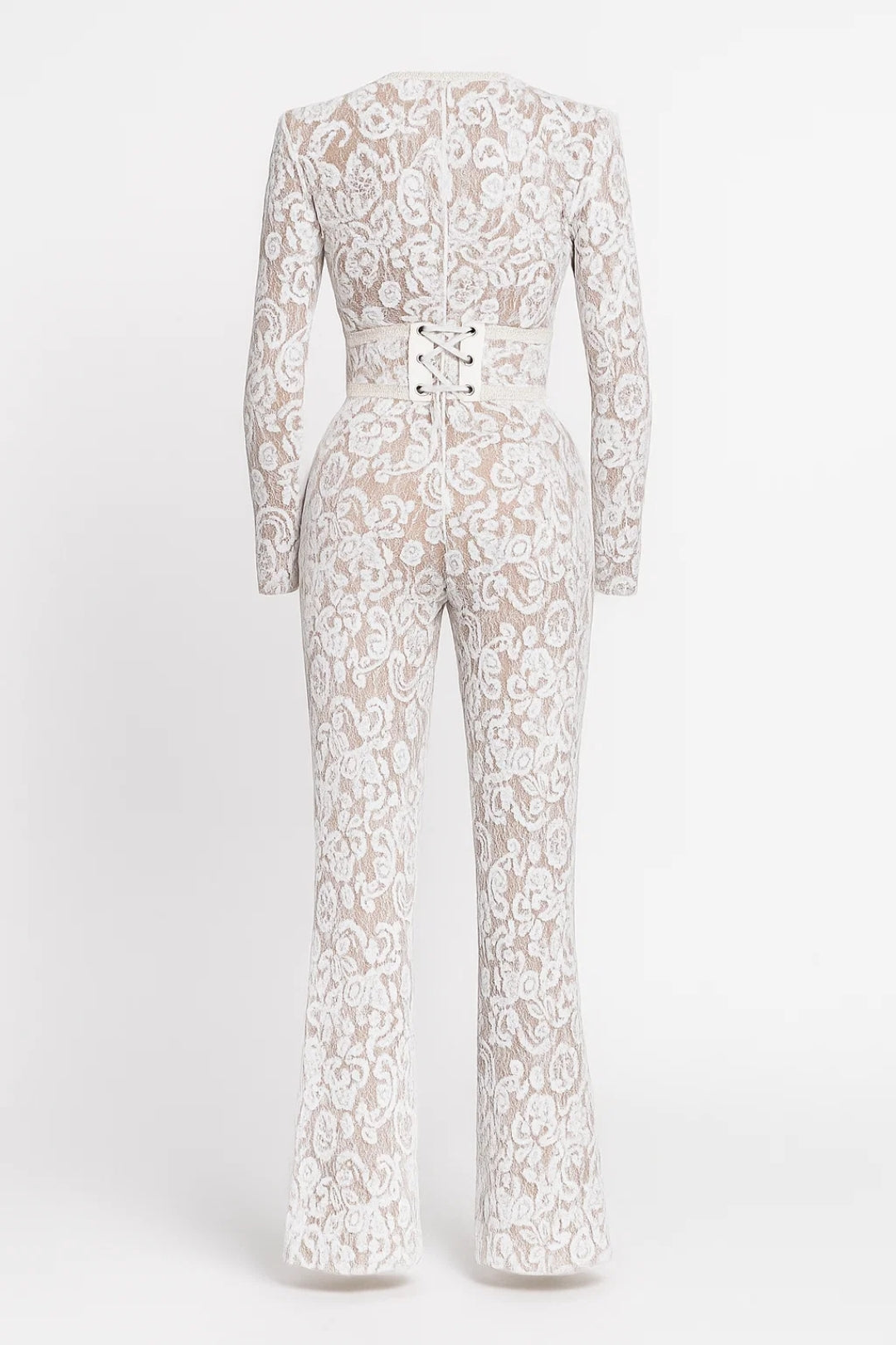 Jumpsuit met Flarepijpen | Elegante All-in-One | Geweven Bloemenpatroon