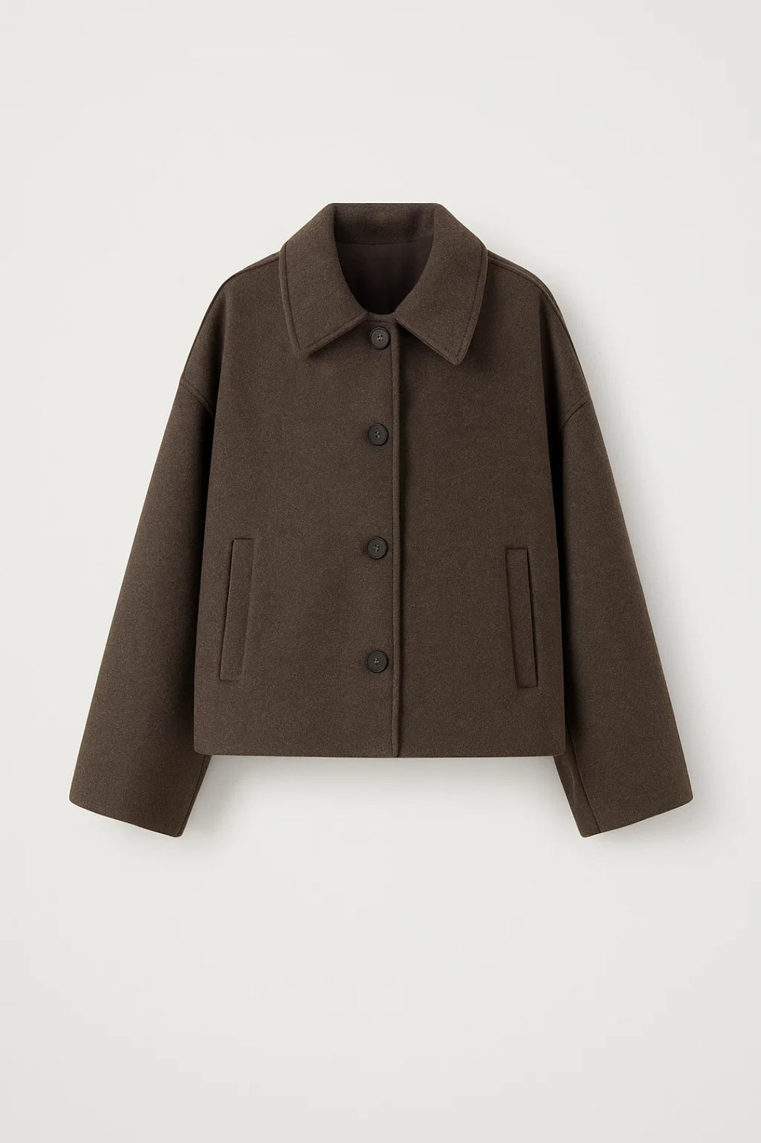 Kort Damesjack | Rechte Snit met Knoopsluiting | Minimalistisch Design