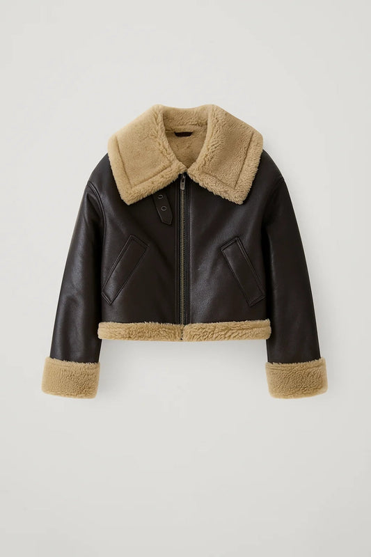 Kort Damesjack | Voering met Teddy-Afwerking | Warm en Stoer