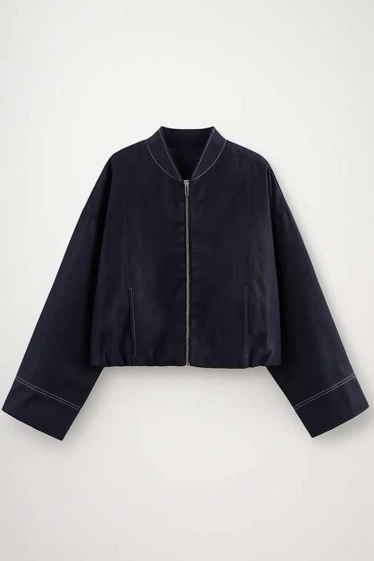 Kort Damesjack met Rits | Minimalistisch Design | Casual en Tijdloos
