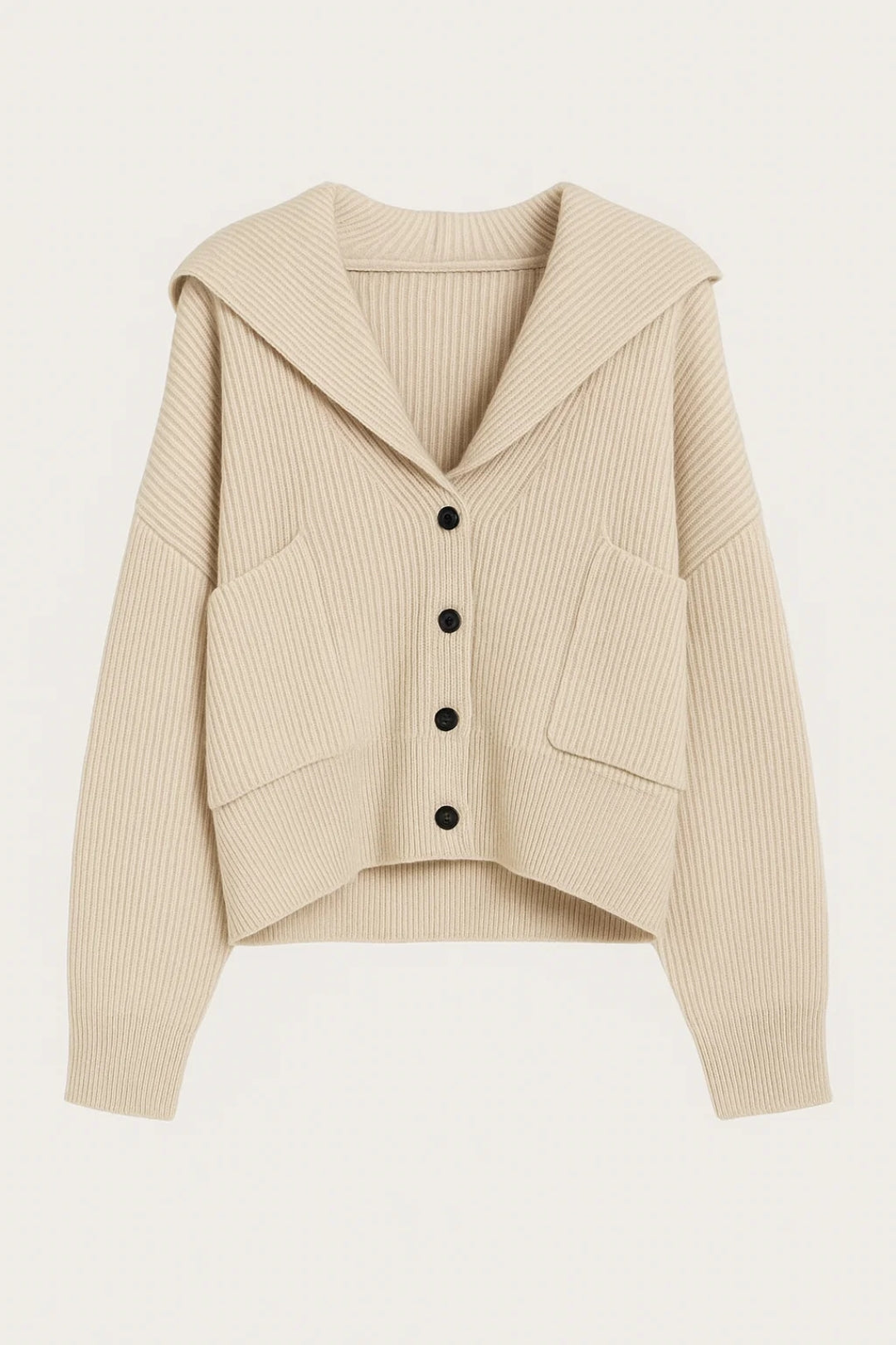 Kort Gebreid Vest | Diepe V-Hals met Kraag | Moderne Comfy Look