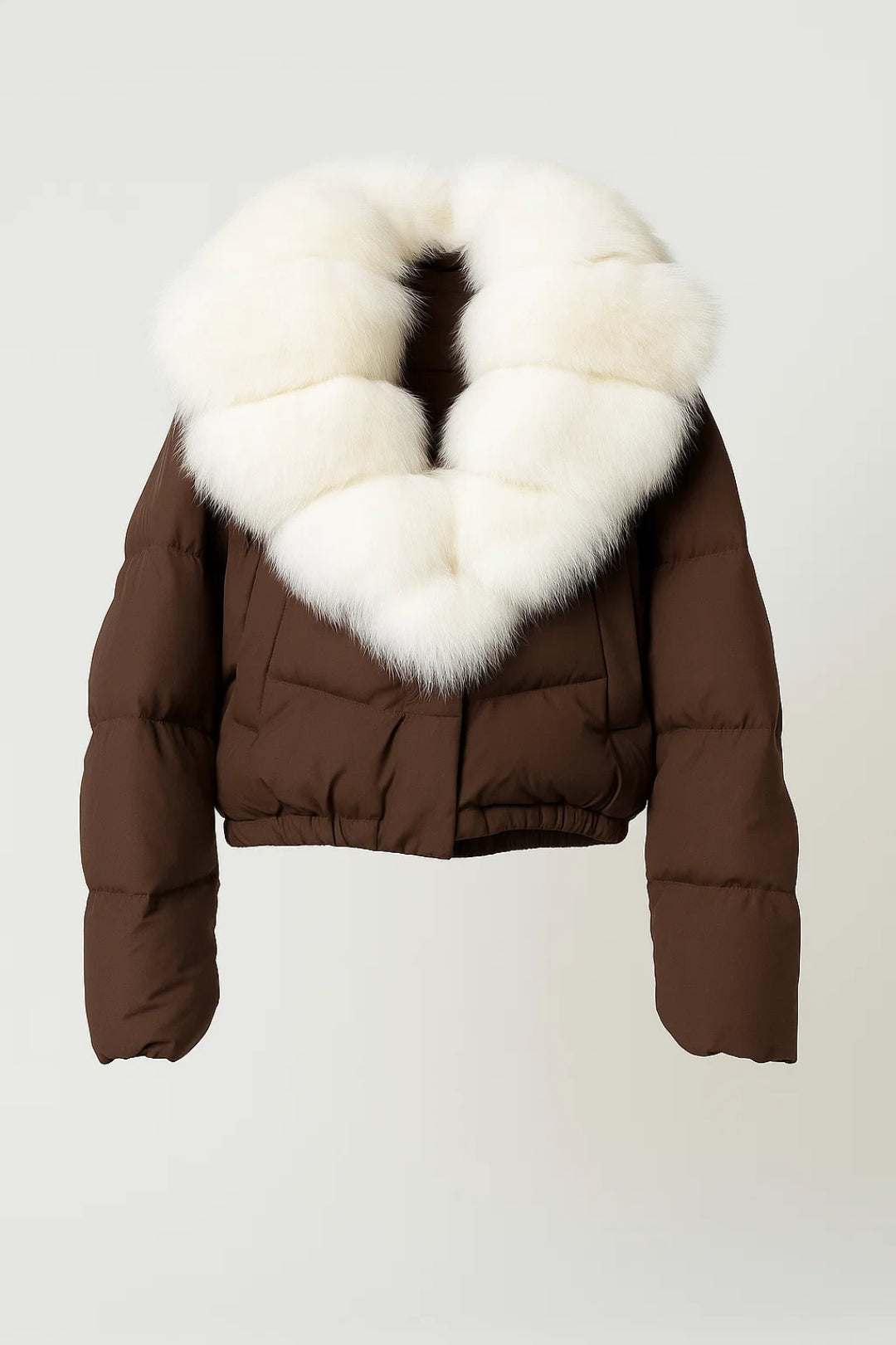 Korte Damesjas | Volumineuze Kraag en Gewatteerd Design | Warm en Stijlvol