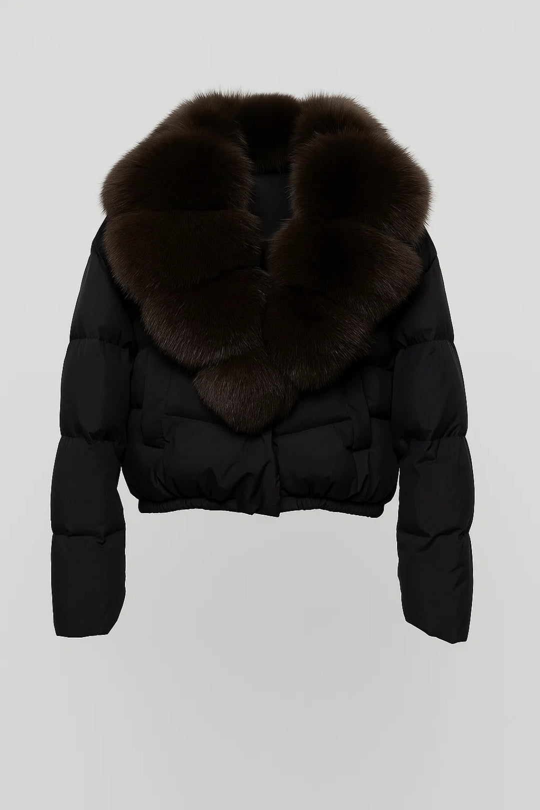 Korte Damesjas | Volumineuze Kraag en Gewatteerd Design | Warm en Stijlvol