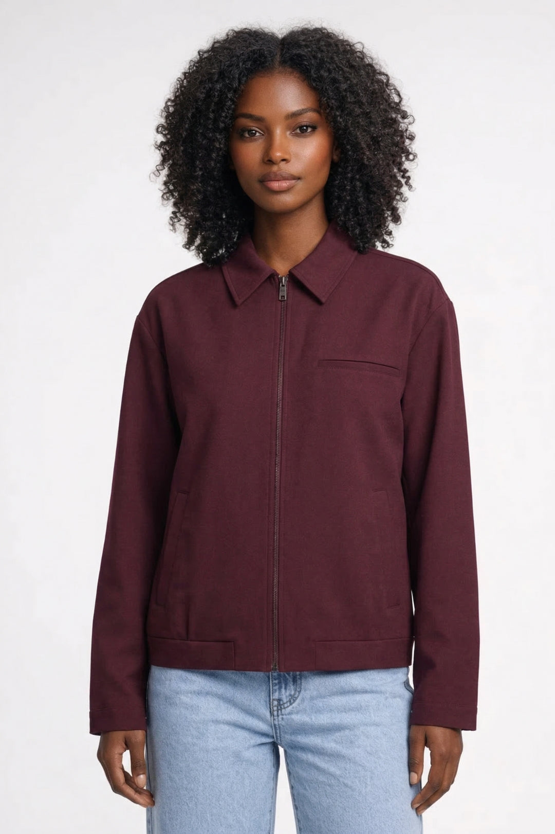 Korte Jas Dames - Stijlvol Zip Model met Revers Kraag | Casual