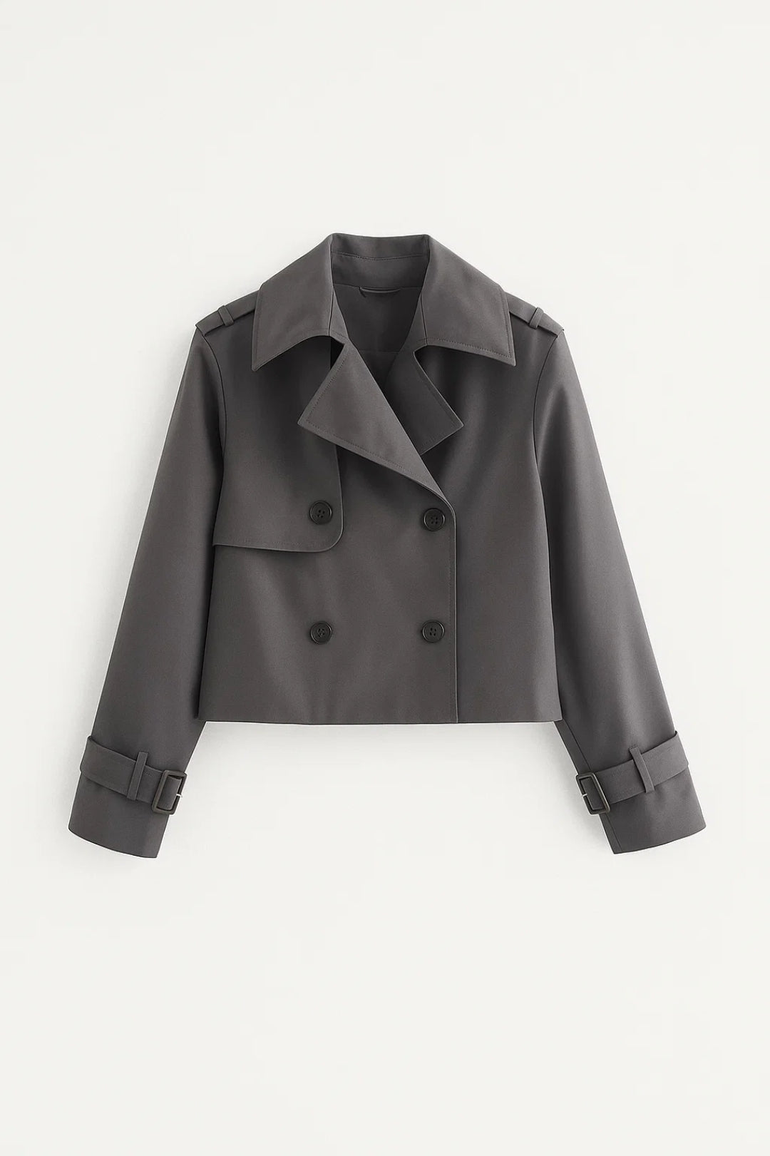 Korte Trenchcoat Dames | Dubbele Rijsluiting | Tijdloos en Lichtgewicht