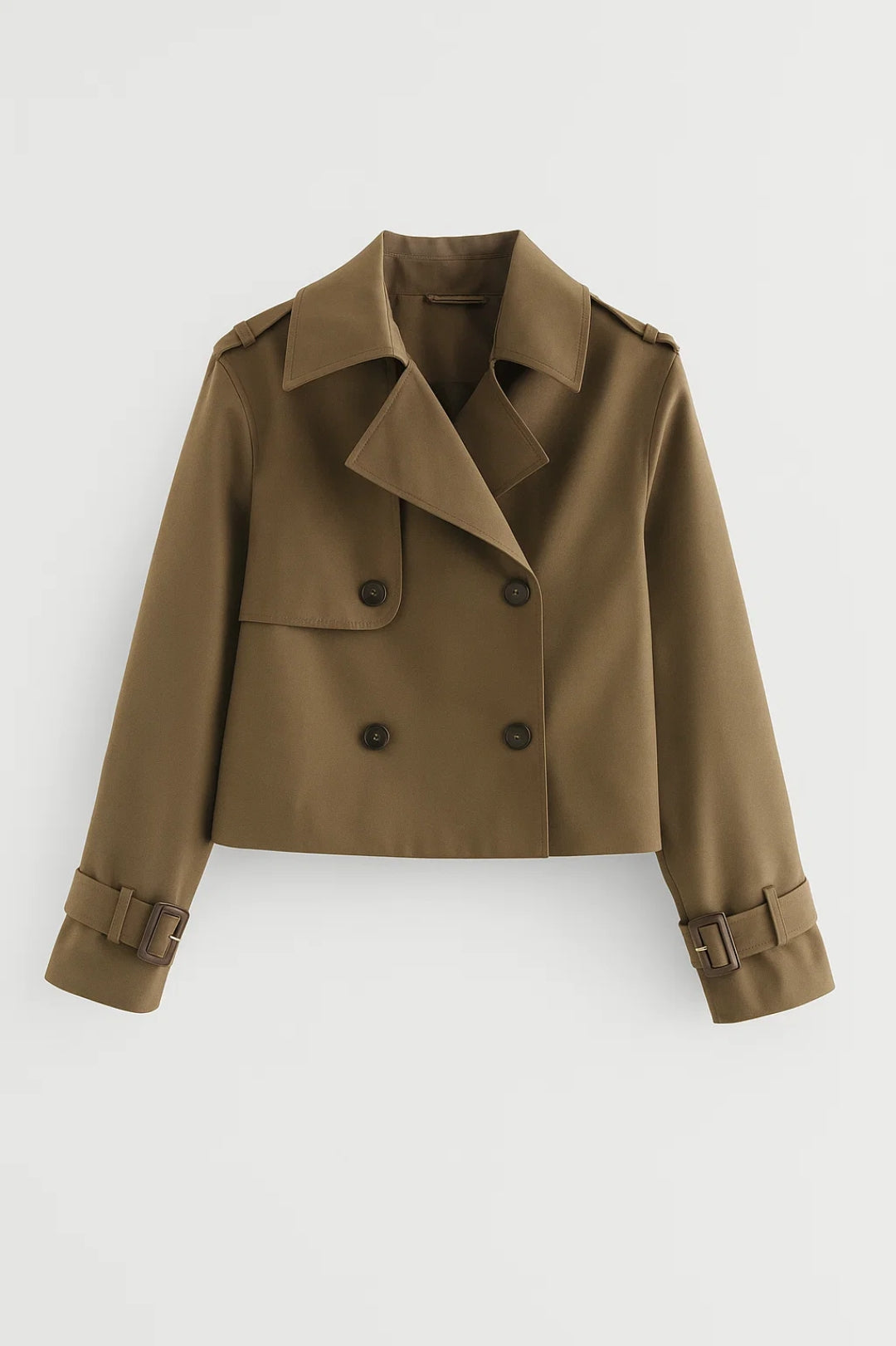 Korte Trenchcoat Dames | Dubbele Rijsluiting | Tijdloos en Lichtgewicht