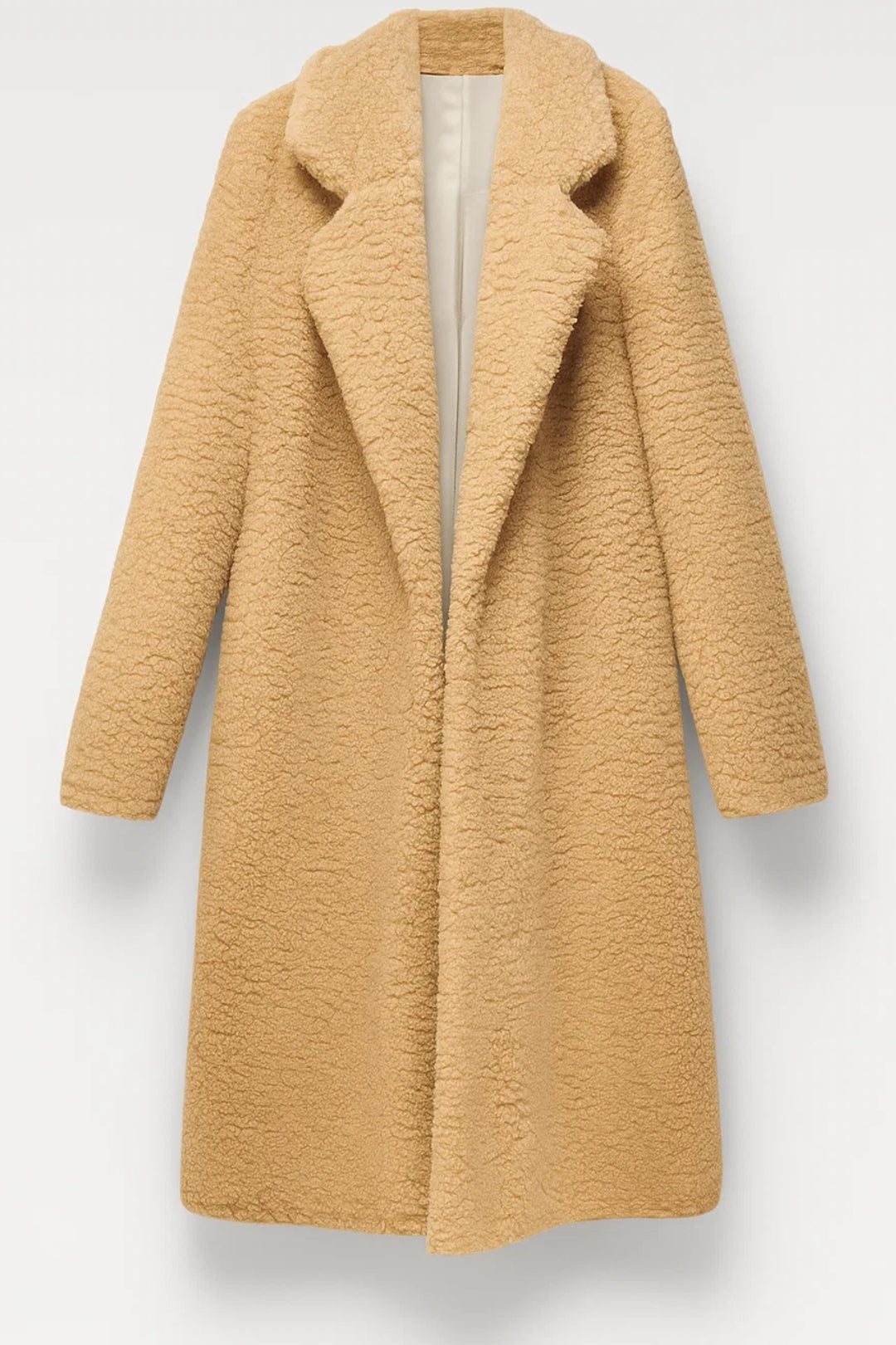 Lange Damesjas | Recht Model met Reverskraag | Minimalistische Elegantie