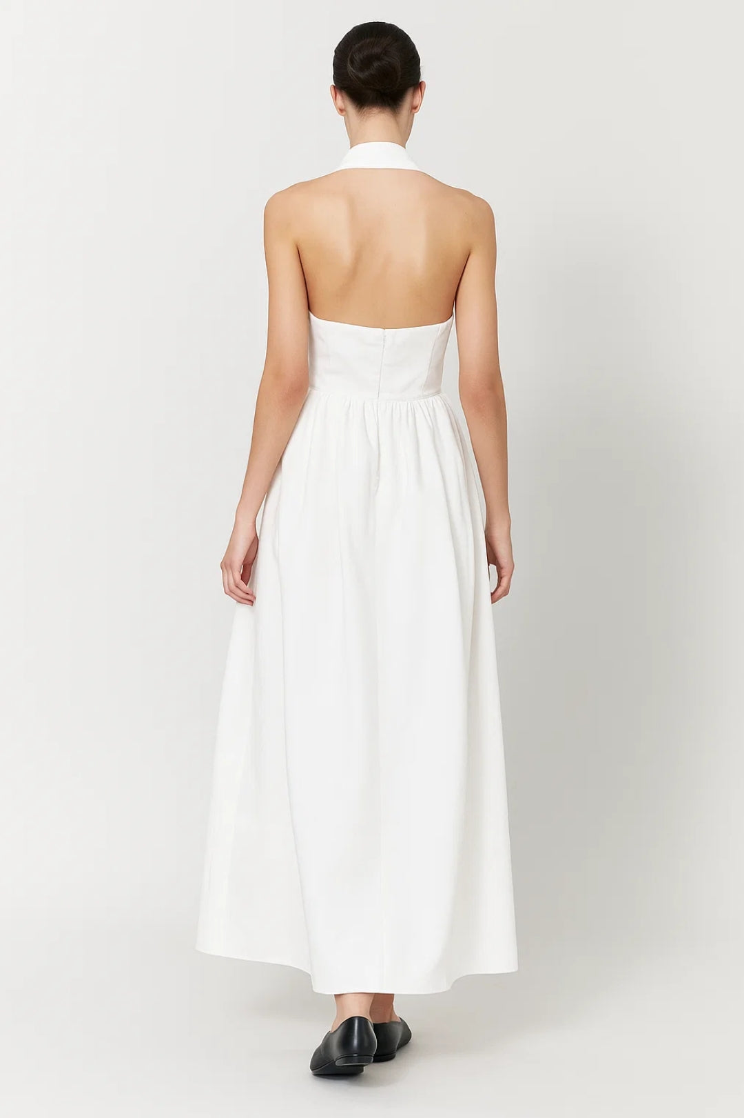 Lange Halterjurk | Elegante Taille en Uitlopende Rok | Lichtgewicht en Ademend