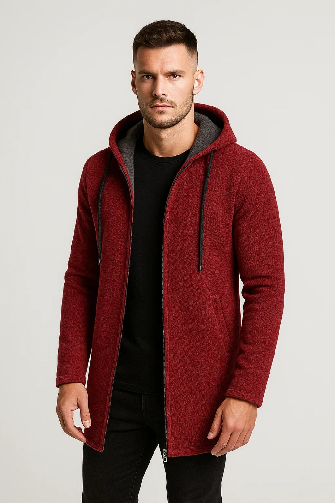 Lange Jas Heren | Met Capuchon | Casual | Winter | Comfortabele pasvorm