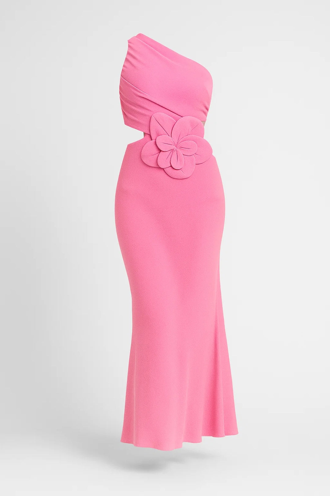 Lange Jurk | One-Shoulder met Bloemdetail | Lichtgewicht en Ademend