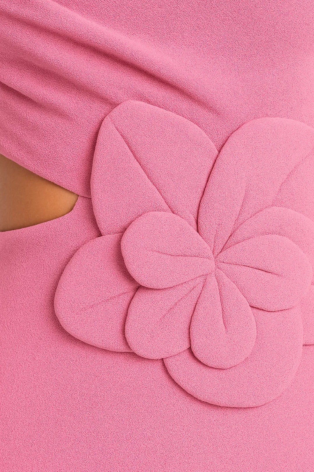 Lange Jurk | One-Shoulder met Bloemdetail | Lichtgewicht en Ademend