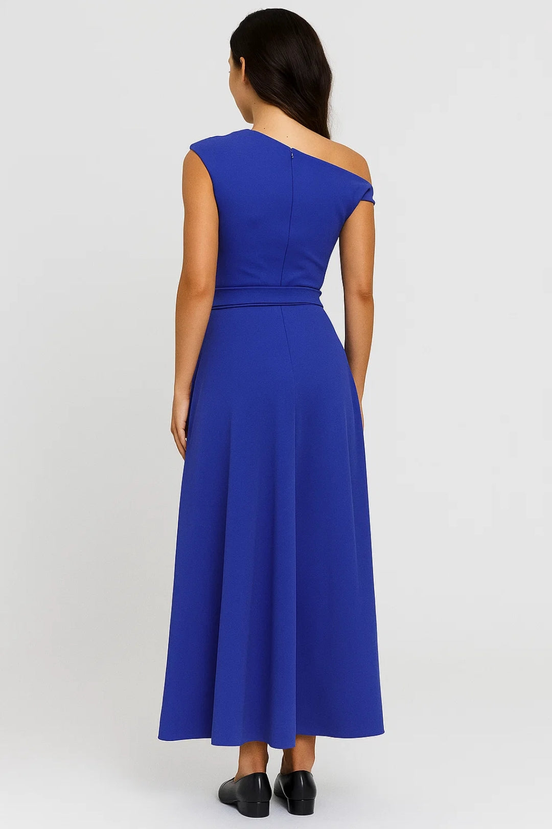 Lange Jurk | One-Shoulder met Tailleceintuur | Lichtgewicht en Ademend