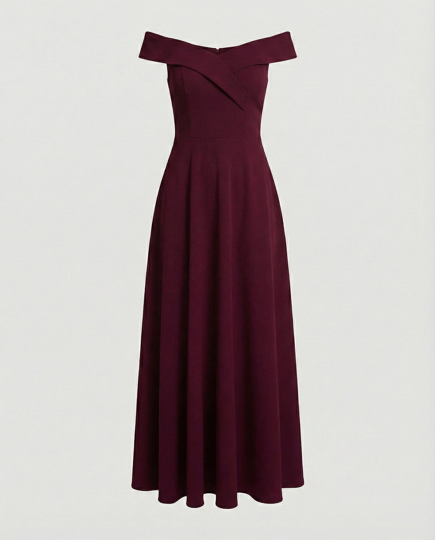 Lara - Elegante Bruiloft Gastenjurk Dames Maxi met Off-Shoulder en A-lijn Rok