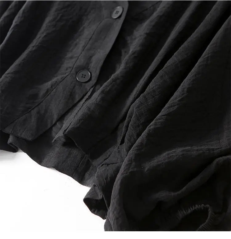 Lieke - Casual Linnen Blouse Dames met Ballonmouwen en V-hals