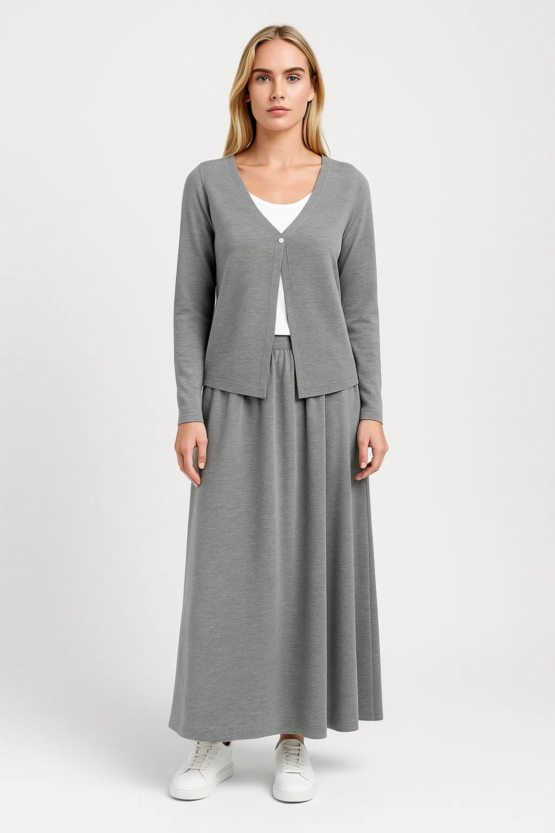 Loungewear Set | Losvallend Vest met Maxi Rok | Comfortabele Elegantie