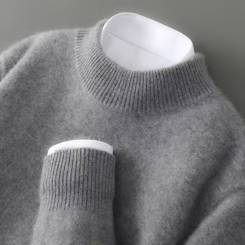 Luuk - Heren Trui Cashmere Stijl met Col en Ribboorden