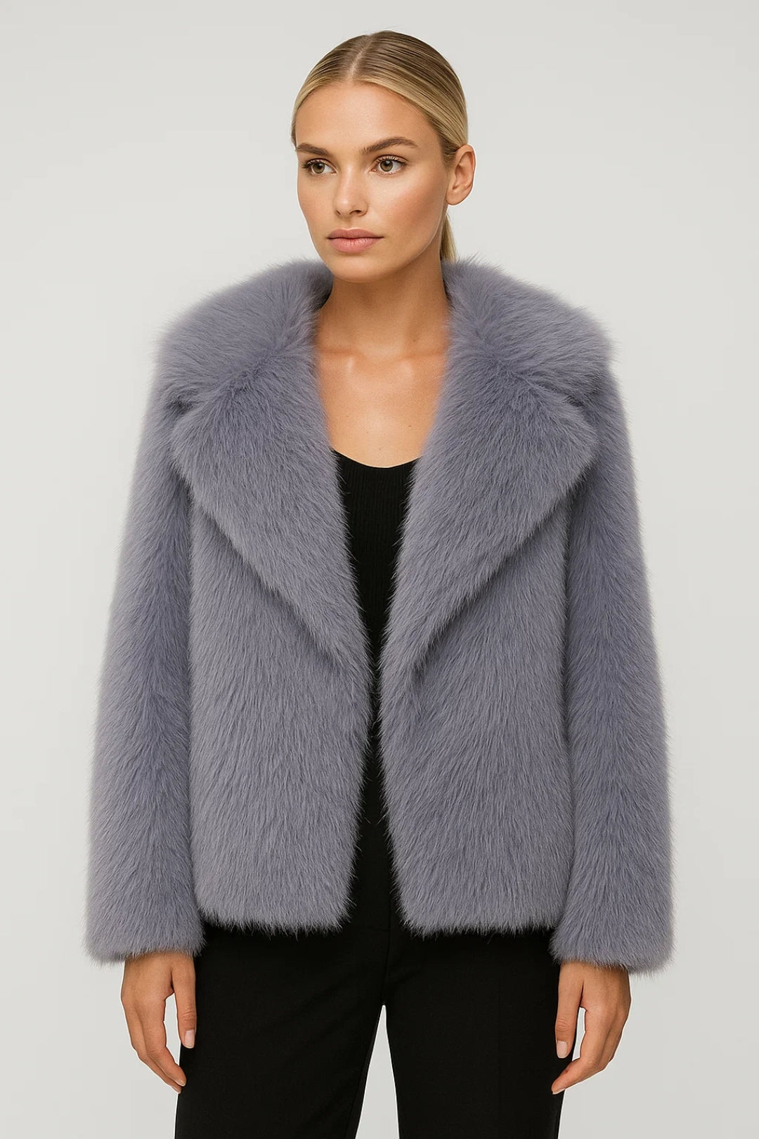Luxe Damesjas | Volumineuze Textuur met Oversized Kraag | Statement Outerwear