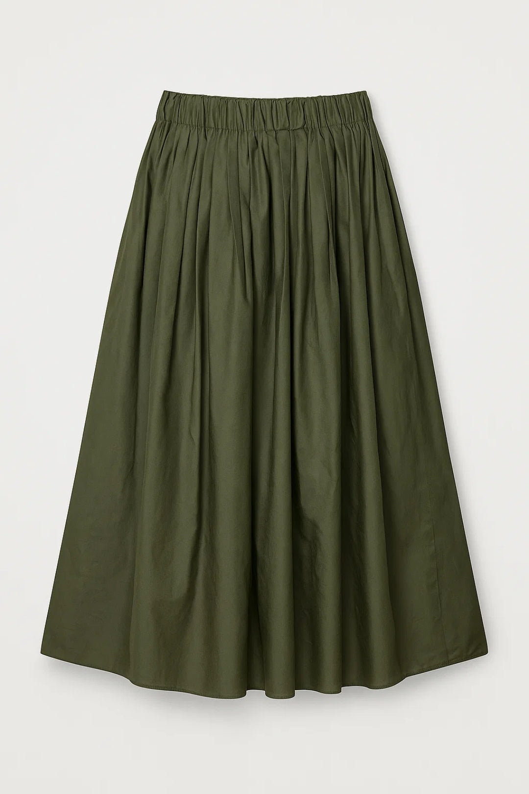 Midi Rok voor Dames | Geplooide Tailleband | Elegante A-Lijn Pasvorm