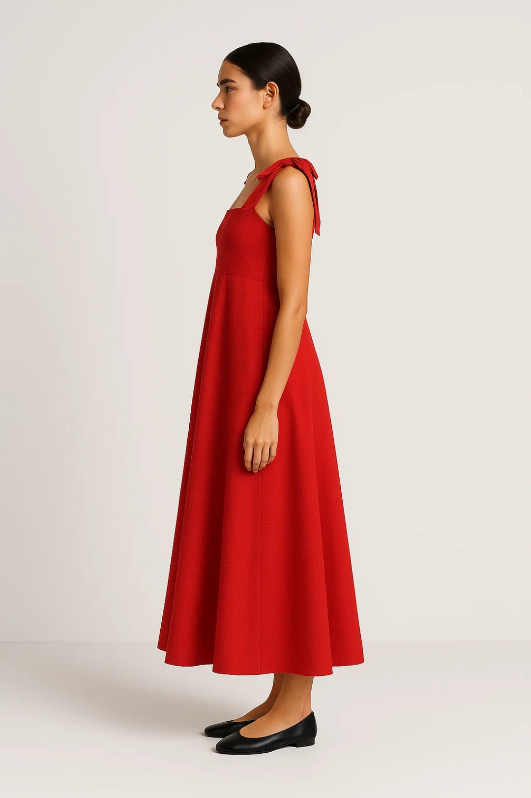 Mouwloze Maxi Jurk | Elegante Look met Strikbanden | Lichtgewicht en Ademend