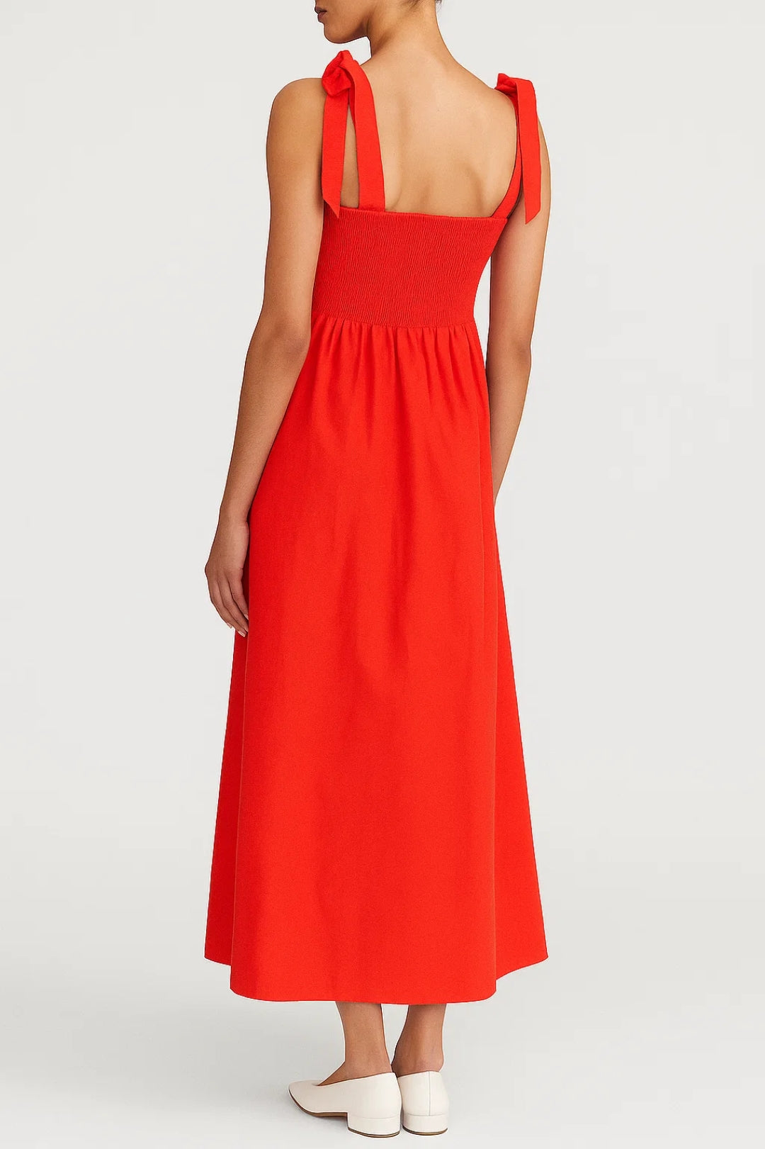 Mouwloze Maxi Jurk | Elegante Look met Strikbanden | Lichtgewicht en Ademend